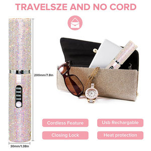 2024 nouveau cheveux sans fil droite bigoudi cheveux <span class=keywords><strong>Styler</strong></span> Portable cheveux fer outil Usb charge Mobile Rechargeable lisseur - Product Image 5