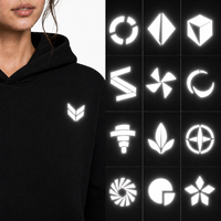 Etiqueta de Logotipo Personalizada con Transferencia Térmica Reflectante Plateada para Marcas de Ropa y Prendas de Moda