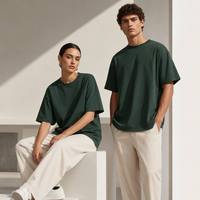 Kaos Oversize Katun Murni 230gsm Berkualitas Tinggi, O-neck Unisex Kasual Sehari-hari Lengan Pendek, Kaos Pria Drop Shoulder
