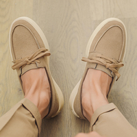 Mocassins en daim pour hommes, souples et confortables, à enfiler, chaussures décontractées pour la marche, printemps-été, toutes tailles