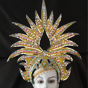 เครื่องประดับศีรษะขนนกกระจอกเทศสำหรับเต้นแซมบ้า ทำมือ สำหรับงานปาร์ตี้และฮาโลวีน - Product Image 4