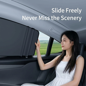 Pare-<span class=keywords><strong>soleil</strong></span> magnétique pour vitres latérales de voiture, épais, avec colle noire isolante, protection <span class=keywords><strong>UV</strong></span>, rideaux de fenêtre auto universels, pare-<span class=keywords><strong>soleil</strong></span> pliable - Product Image 4