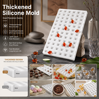 Moule à chocolat 2 ml en silicone platine sans BPA, cavité ovale flexible pour gelée, résine, forme personnalisée ODM