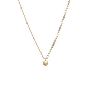 Collier haut de gamme imperméable, anti-ternissement, long, design, plaqué or 18 carats, chaîne à billes en acier inoxydable pour femmes - Product Image 1