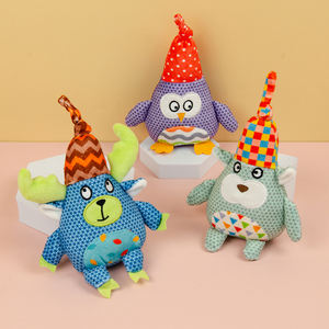 Midebet лучшие товары для домашних животных дизайнерская собака Рождественская игрушка плюшевая пищащая игрушка с Санта-Клаусом для маленьких собак и кошек - Product Image 2