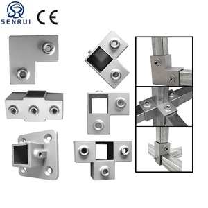 Raccordo per Tubi Quadri in Lega di Alluminio, Connettore Angolare a 90 Gradi a 3 Vie, Gomito con Uscita Laterale da 1 Pollice, Fusione 20mm 30x30mm - Product Image 4