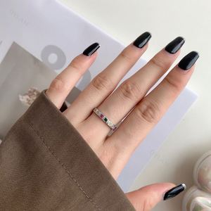 Anillo Dylam de Plata de Ley 925 Chapado en Rodio, Anillo Arcoíris Multicolor con Circonita Cúbica 5A para Mujer - Product Image 6