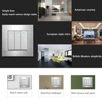 Tréfilage en aluminium UK 13A Interrupteur mural 220V avec prise électrique Type-c, prise de courant universelle 3 broches double USB