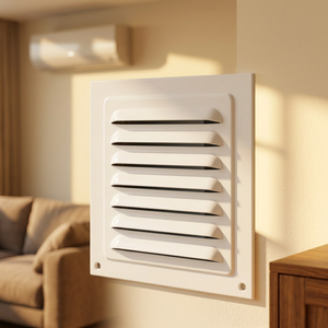 Rejilla de Ventilación Cuadrada de Aleación de Aluminio para Pared, 180 Lamas, Espaciado de 1/2, Resistente a la Lluvia, Moderna, Fácil Instalación para Extracción de Aire en Paredes Exteriores - Product Image 2