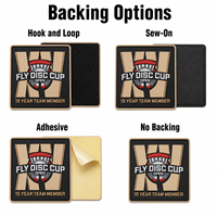 Patch personnalisé en PVC 3D pour le disc golf, badge en caoutchouc rectangulaire avec logo pour sacs, chapeaux et vêtements, idéal pour les clubs et les membres d'équipe