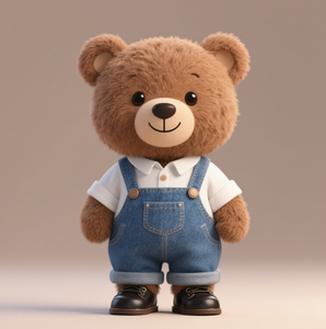 Özel küçük oturan kırmızı küçük kutup ayısı dolması peluş hayvan çocuklar oyuncak süper yumuşak giysiler pamuk PP dolum ile doldurulmuş oyuncaklar - Product Image 1