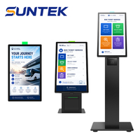 SUNTEK SK1 Metal, Kiosco de Autoservicio de Escritorio de 15.6 Pulgadas, Certificado CE, Terminal de Pedidos de Comida para Restaurantes, SDK POS, Android/Windows