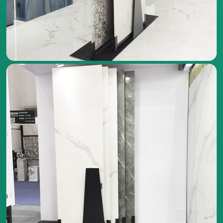 Tsianfan Custom Sliding Marble Showroom Granite Ceramic Panel Orbital Push-Pull Porcelain Tile Sintered Stone Display Rack Stand