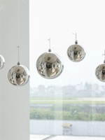 Décorations de fête de scène d'arbre de Noël artisanal à motif de bricolage personnalisable petite boule à miroir disco mate