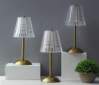 Lampes de table sans fil rechargeables USB de luxe modernes à capteur tactile sans fil pour restaurants et bars d'hôtels
