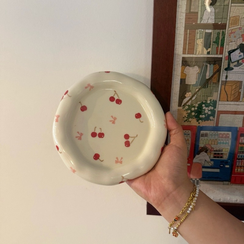 Piatto con fiocco in ciliegio 15,5*1,5 cm - 320 ml