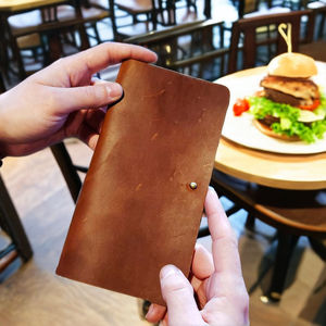 Gepersonaliseerde Lederen Cheque Presentator Café Bar Cheque Houder Rekeninghouder Gast Koeienhuid Gastcontrole Boek Restaurant Serverboek - Product Image 3