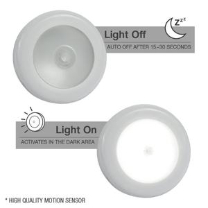 Lampe de nuit à 6 LED, marche/arrêt automatique, à coller n'importe où, fonctionne sur piles, sans fil, avec détecteur de mouvement, lampe de placard - Product Image 5