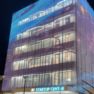 Écran LED flexible en maille couleur pleine pour extérieur, écran LED <span class=keywords><strong>P40</strong></span> pour façade média - Product Image 5