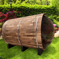 Meilleures ventes : Sauna extérieur en cèdre rouge/cèdre d'Ohio avec vue panoramique, sauna à vapeur sèche