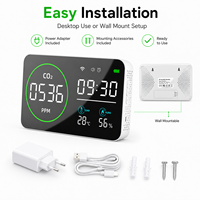 Detector de Dióxido de Carbono Infrarrojo, Detector de CO2 Portátil, Monitor de Temperatura, Humedad y Calidad del Aire