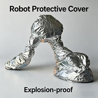 Penutup Pelindung Robot Tahan Panas Jaket Robot Las Tahan Api Setelan Pelindung Suhu Tinggi