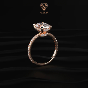 Bague en moissanite de qualité supérieure, plaquée or blanc 18 carats, pour femme, disponible au meilleur prix du marché. - Product Image 2