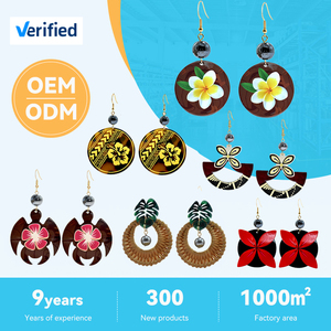 Pendientes <span class=keywords><strong>de</strong></span> gota tribales al por mayor para mujeres y niñas, acetato acrílico <span class=keywords><strong>de</strong></span> Estilo Hawaiano con piedra <span class=keywords><strong>de</strong></span> <span class=keywords><strong>perla</strong></span> para vacaciones y fiestas - Product Image 5
