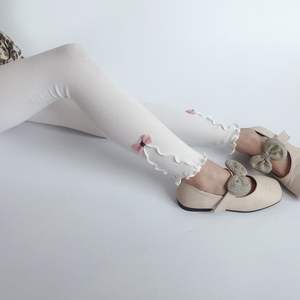 Leggings pour filles, pantalons pour enfants, couleur unie avec fleurs, sous-vêtements pour enfants, printemps, été, automne, legging assorti à tout P248 - Product Image 6