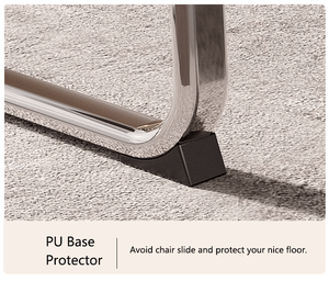 Maßgefertigter Moderner PU-Leder Chefsessel mit Chromgestell Holzrahmen Feste Armlehnen Eingebaute Kopfstütze - Product Image 6