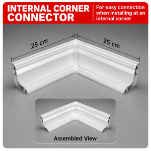 Aucun <span class=keywords><strong>plafond</strong></span> suspendu requis <span class=keywords><strong>pour</strong></span> la rénovation intérieure de maisons modernes : profilé de corniche en alliage d'aluminium <span class=keywords><strong>pour</strong></span> bande LED à montage en surface - Product Image 6