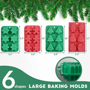 Moule en silicone personnalisé pour biscuits et gâteaux au chocolat en forme de sapin de Noël et de Père Noël pour la pâtisserie - Origine Chine - Product Image 3