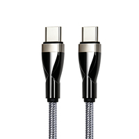Cavo USB C per Ricarica Rapida 60W PD, Testa in Lega di Zinco e Cavo Intrecciato Criptato, Universale per Tutti i Dispositivi con Porta USB C