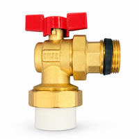 Robinet à bille manuel en laiton pour l'eau, personnalisable OEM, connexion filetée, usage jardin