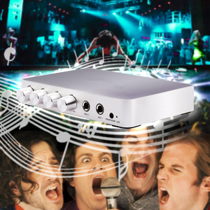Sistema de Sonido Profesional GymSong 4K Mini HD, Mezclador de Audio, Entrada de Micrófono Dual, Amplificador de Volumen - Product Image 1