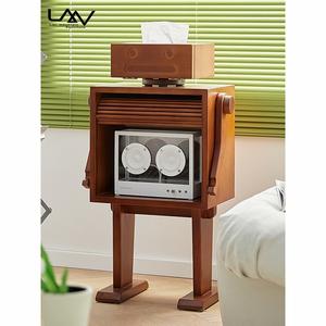 การออกแบบสร้างสรรค์น่ารัก <span class=keywords><strong>Akimbo</strong></span> หุ่นยนต์ไม้เนื้อแข็งตู้เก็บห้องนั่งเล่นเครื่องประดับชั้นวางไม้เฟอร์นิเจอร์ที่ทันสมัย - Product Image 3