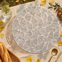 Sets de table personnalisés pour la table à manger, sets de table ronds pour mariage, antidérapants, isolants thermiquement, en PVC, pour la maison, le restaurant, les banquets