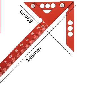 Escuadra de Carpintero, Escuadra de Aleación de Aluminio, 7 Pulgadas, Imperial/Métrico, Ángulo Recto de 90 Grados - Product Image 1
