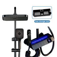 Filtre de douche personnalisé à charbon actif, ensemble de pommeau de douche écologique, haute pression, grand débit, mitigeur de douche numérique à LED