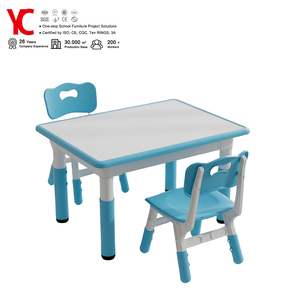 Plastic Kids Table and Chair Set 2 Seater Multifunction Modern Design for Kindergarten Bedroom School Classroom Furniture