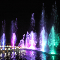 Fuentes Musicales Personalizadas de Fábrica, Espectáculos de Fuentes de Agua Grandes para Exteriores con Láser y Fuentes de Agua Danzantes con LED