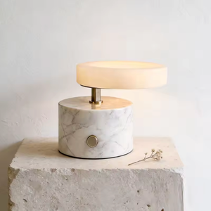 Lampe de table en marbre rechargeable PJX, nouveau design, lampe de chevet LED sans fil, lampe de table en pierre de luxe pour hôtel et maison - Product Image 4