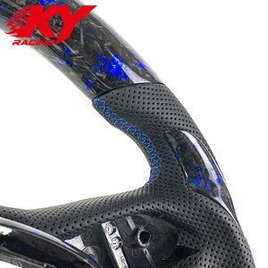 Volante deportivo personalizado de fibra de carbono forjada en azul, adecuado para Infiniti q50 Q50s Q60 Q70 G35 G37 - Product Image 2