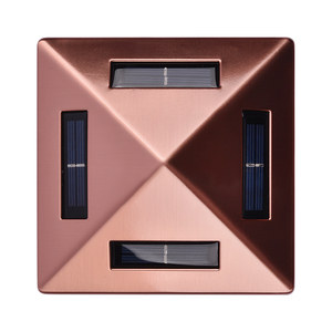 Loyal Solar Lampada da <span class=keywords><strong>Giardino</strong></span> a LED in Rame 6000K, per Esterni IP44, in Plastica, per Palo, Recinzione, Colonna, Tappo Quadrato per Recinzione, Paesaggistica - Product Image 5