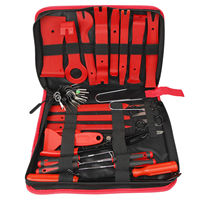 Kit d'outils de démontage de la radio rouge bleu jaune pour tableau de bord en plastique pour voiture