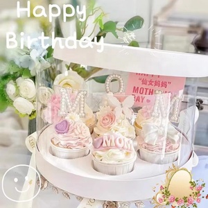 Boîte à cupcakes ronde en plastique blanc personnalisable XJH, matériaux recyclés pour anniversaires, mariages et sushis - Product Image 3