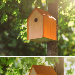 Maison d'oiseau en bois extérieur maisons d'oiseaux mangeoire à oiseaux décor de jardin meubles cadeau extérieur nichoir en bois - Product Image 5