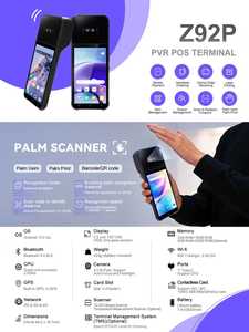 Nouveau TPV intelligent 2026 ZCS Z92P Android 13 4G avec reconnaissance de la veine palmaire, paiement sans contact NFC, WiFi et GPS pour petites entreprises - Product Image 5
