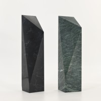 2024 Trophée de récompenses en marbre multicolore personnalisable Conception atmosphérique simple pour les prix de plaque d'assurance Fabricant de pierres