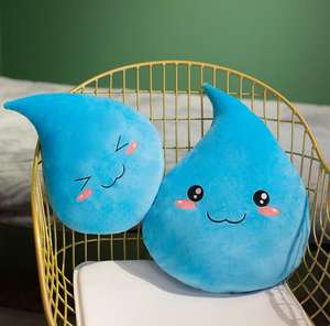 Creativo lindo azul gota de agua juguetes de peluche Super suave niños dormir calmante gota de agua muñecas de tela - Product Image 2